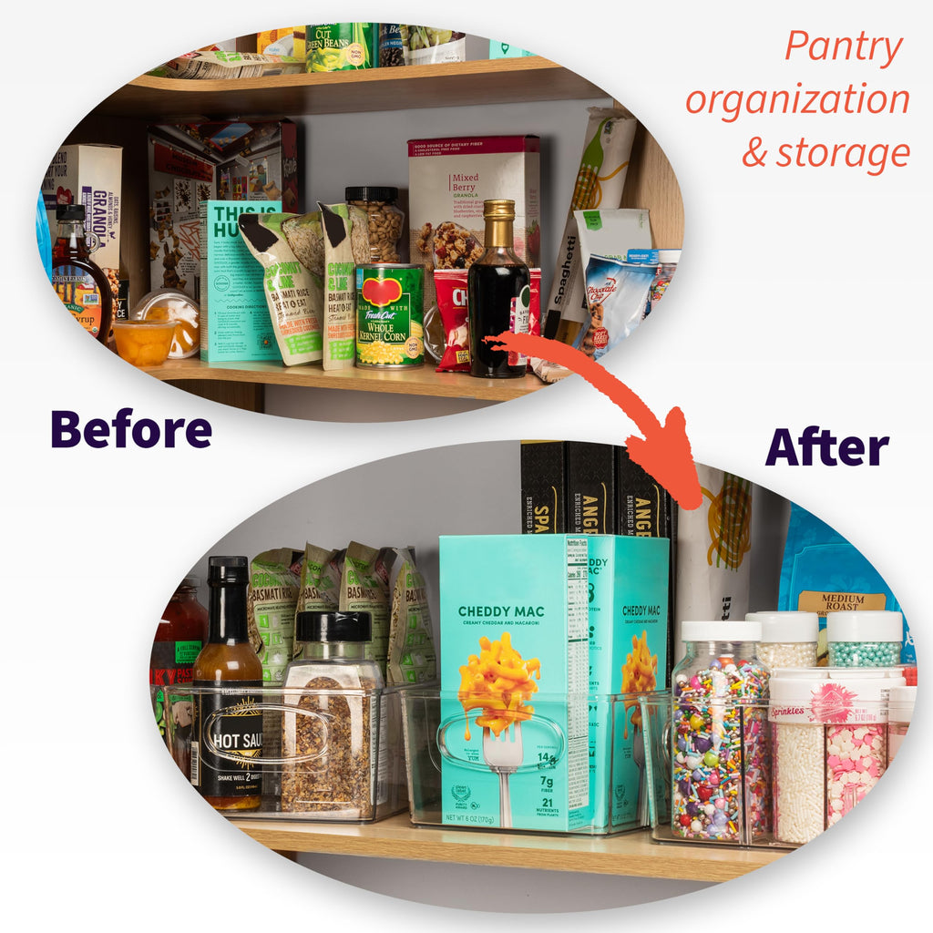ClearSpace Pantry Organizers and Storage and Cabinet Organizer, – 4 Pack