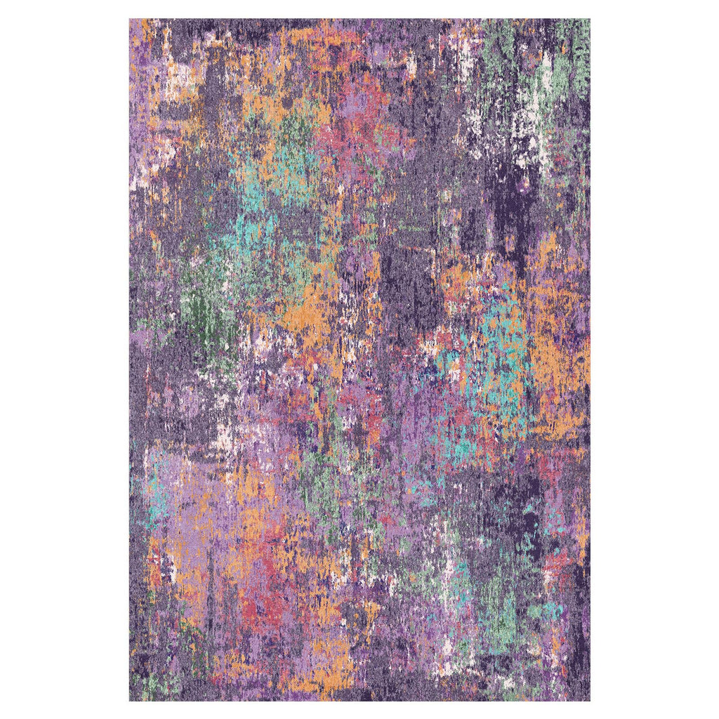 RELEANY Abstract Area Rug - Purple/Orange/Teal/Green/Red / 3' x 5' (Rectangular) view 7