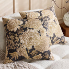 yeshttdy Floral Block Print Throw Pillow Covers, Set of 2 - view 12