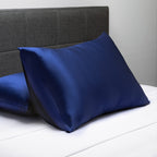 Fishers Finery 25mm 100% Pure Mulberry Silk Pillowcase (Navy King 2 Pack) (HB-02-PC1-825-DBL-K-2PACK)