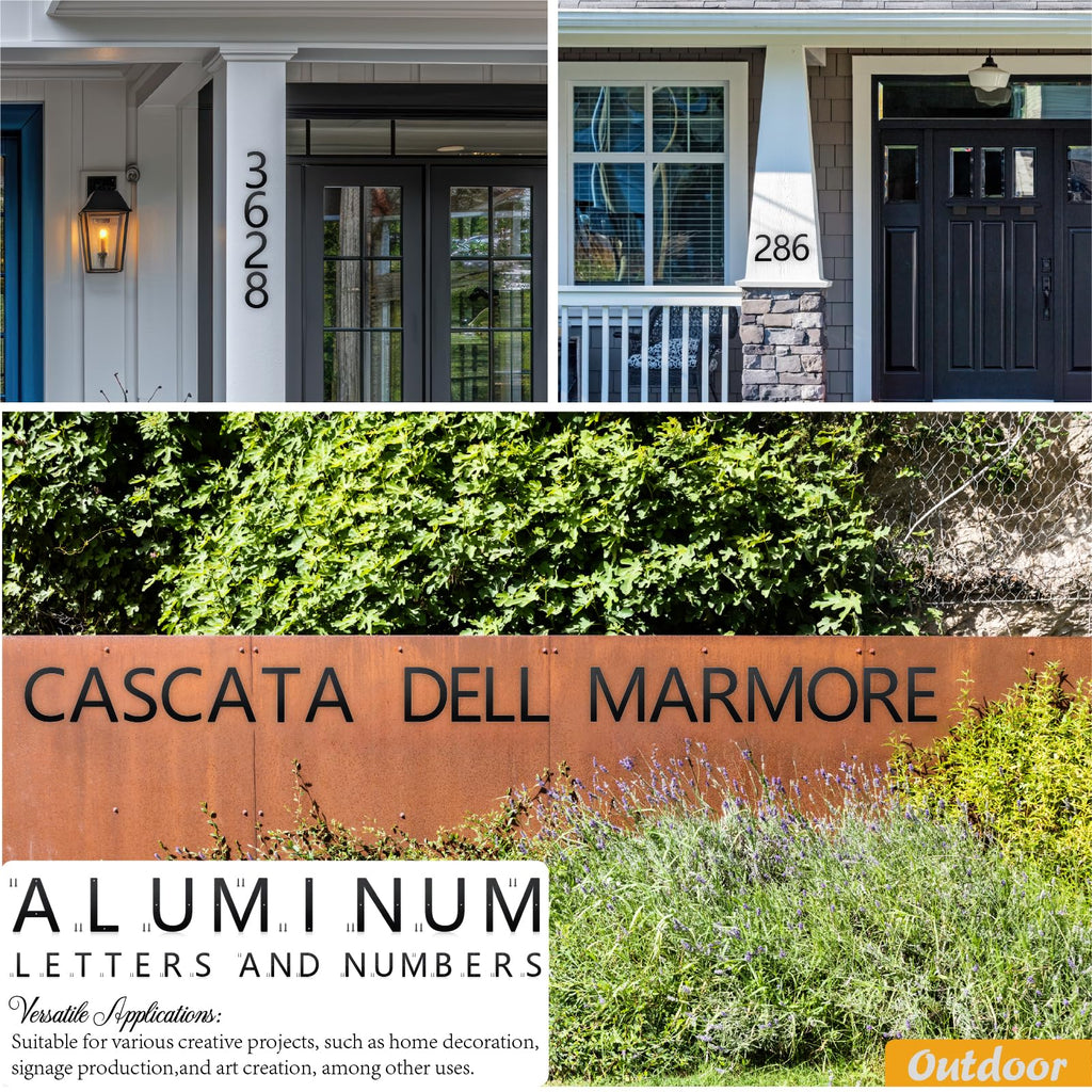 Inch House Numbers and Metal Letters for Outdoor Signs, House Numbers for Outside, Aluminum Address Letters and Numbers for Door, Mailbox, Garden, Perfect for Home or Office (Letter X)