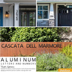 Inch House Numbers and Metal Letters for Outdoor Signs, House Numbers for Outside, Aluminum Address Letters and Numbers for Door, Mailbox, Garden, Perfect for Home or Office (Letter X)