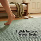 Sunfly Runner Rug with Non Slip Rubber Backing - Sage Green / 2' x 6' (Rectangular) view 3