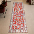 Keen Home Design Vintage Washable Runner Rug, Non-Slip Low Pile, 2x7 - Terracotta/Rust view 3