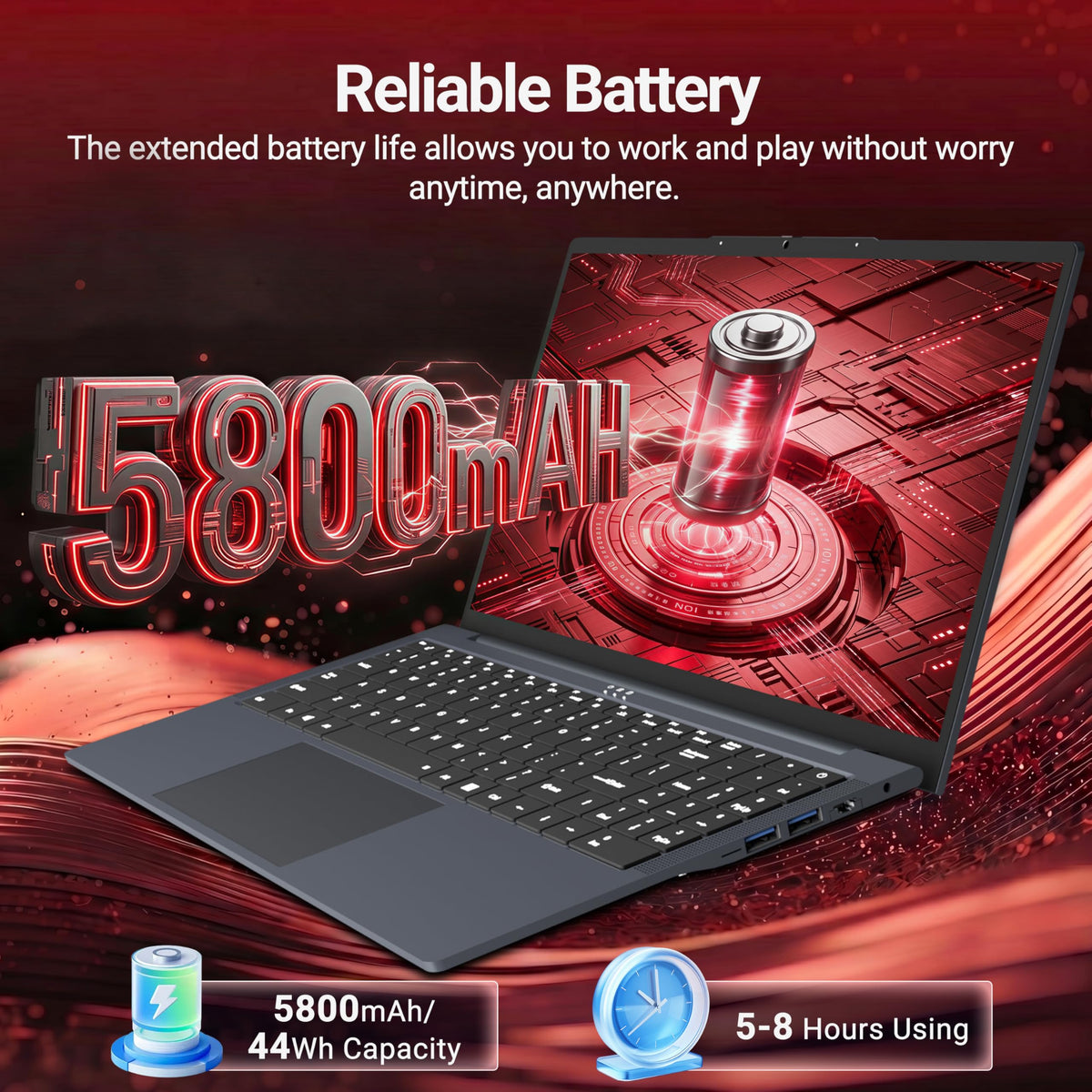 2026 Laptop, 16’’ Laptop Computer with Core i5-8210Y Processor (Up to 3.6GHz) 16GB RAM (additional view 6)