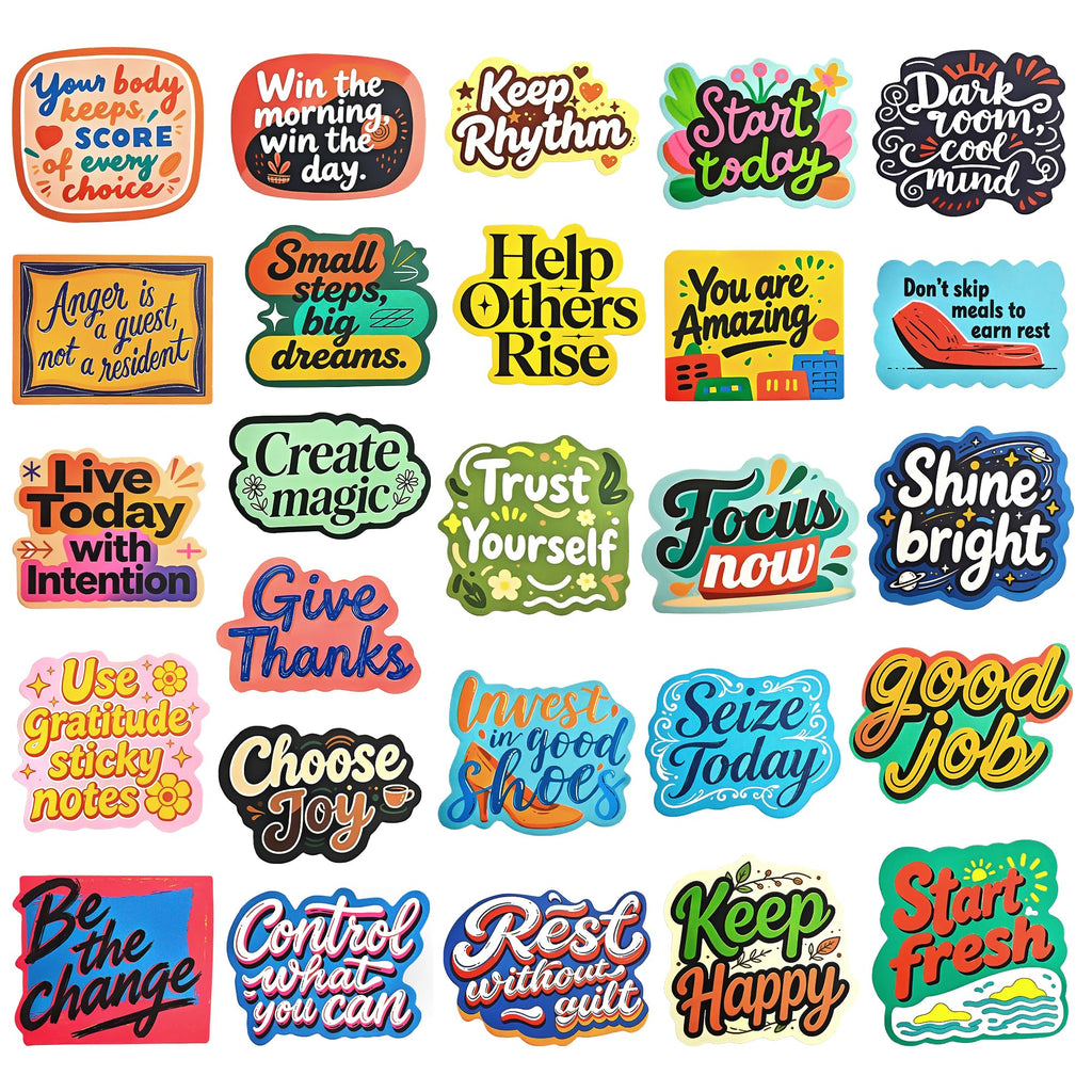Motivational Stickers,Vinyl Water Bottles Laptop Sticker for Teens Adults (additional view 1)