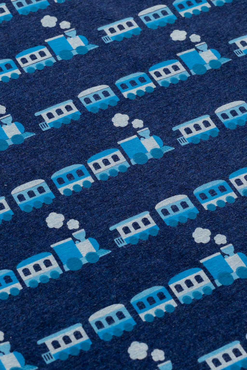 monica + andy Organic Organic Burp Cloth - Blue Trains view 1