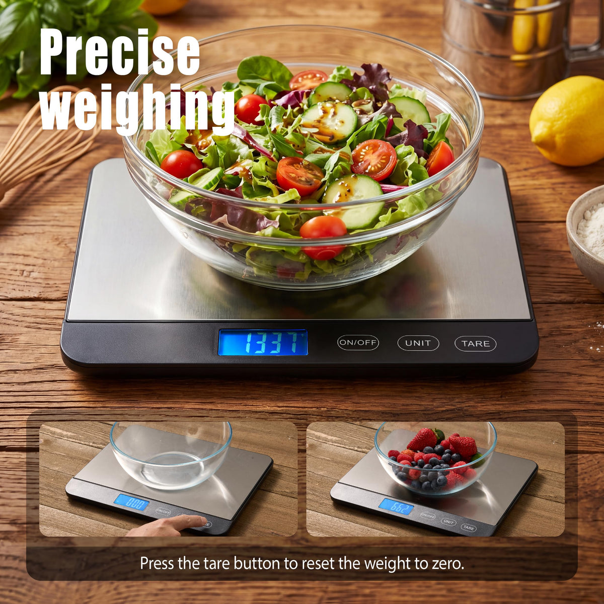 Ionsno Food Scale 44lb/20kg - #02 Silver / Large view 3