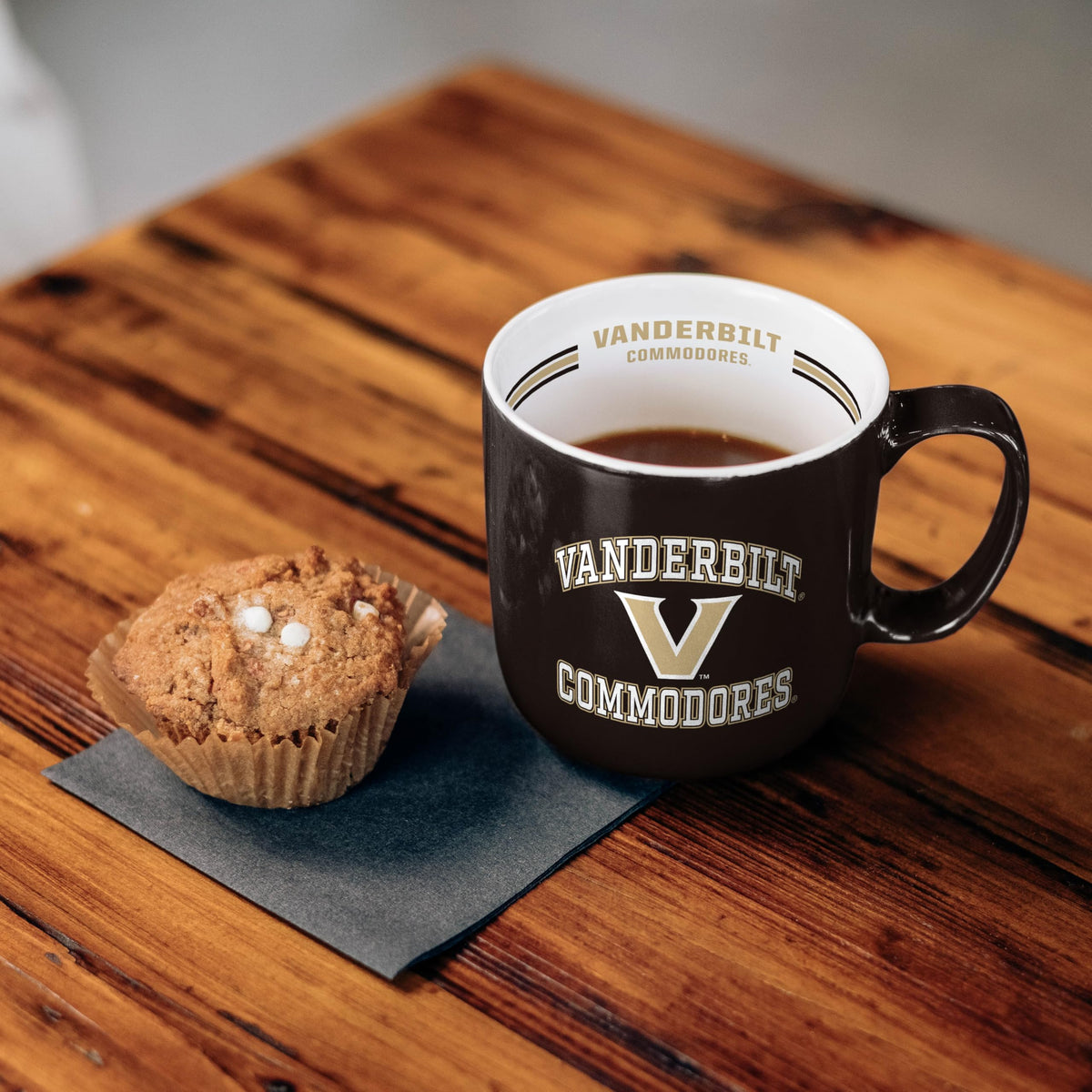Logo Brands NCAA 15 oz Stripe Coffee Mug - Vanderbilt Commodores view 5