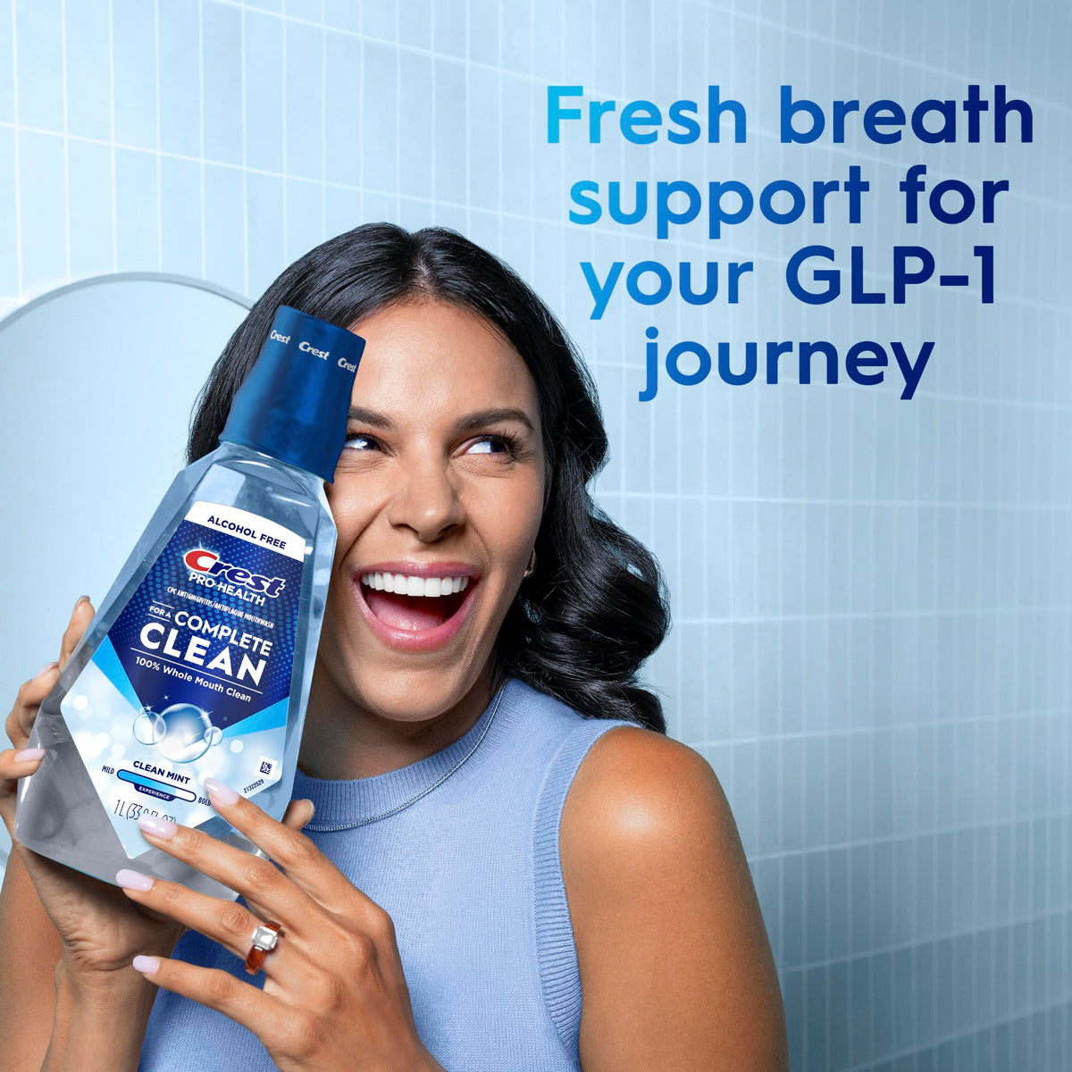 Crest Mouthwash Pro Health Complete Clean, CPC (cetylpyridinium chloride) Antigingivitis/Antiplaque, Alcohol Free