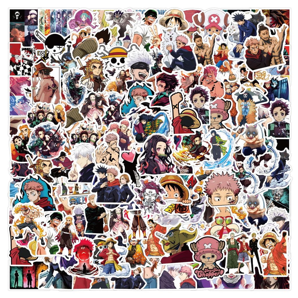 200Pcs Kids Manga Stickers Mixed Pack,Cartoon Characters Stickers Movie Decorative