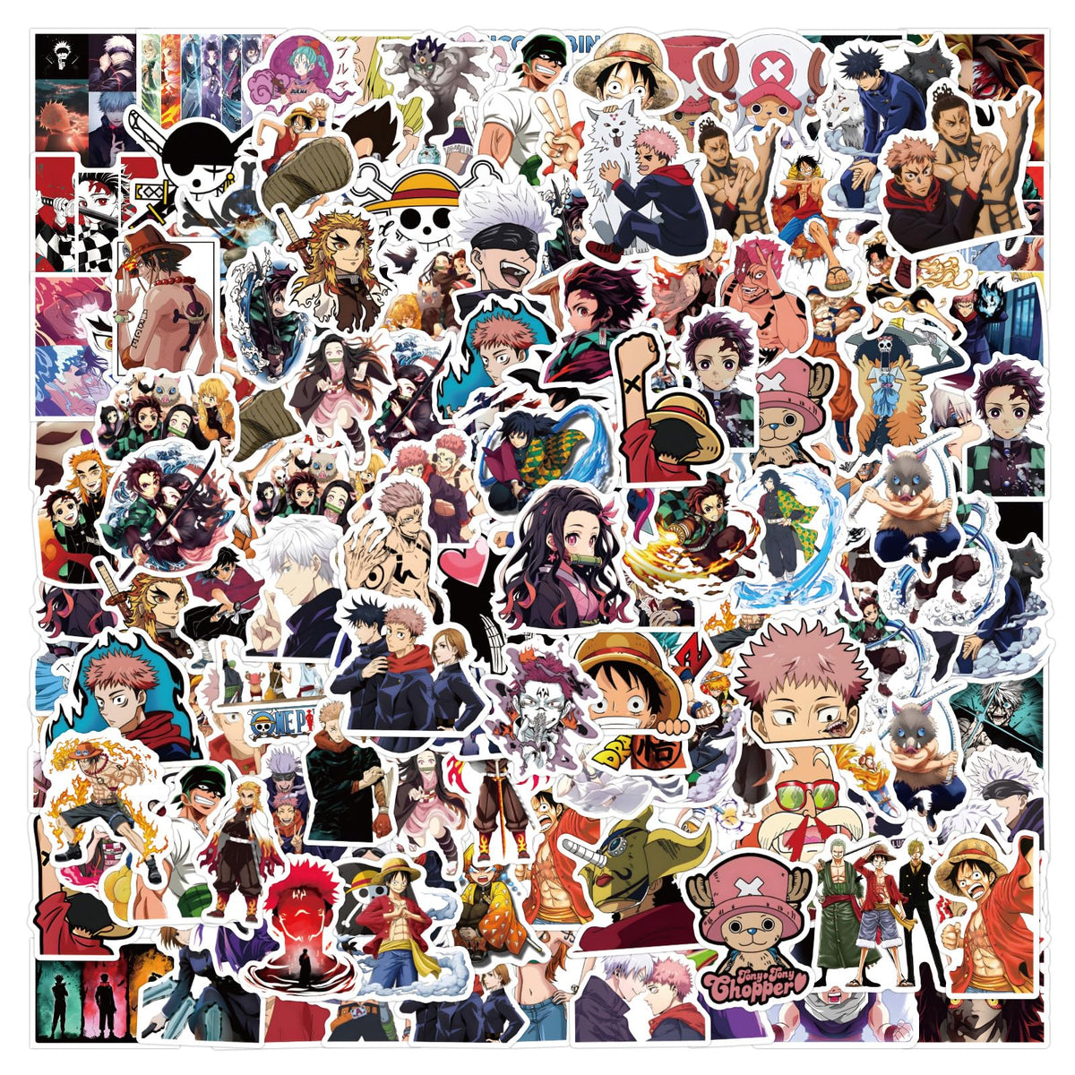 200Pcs Kids Manga Stickers Mixed Pack,Cartoon Characters Stickers Movie Decorative