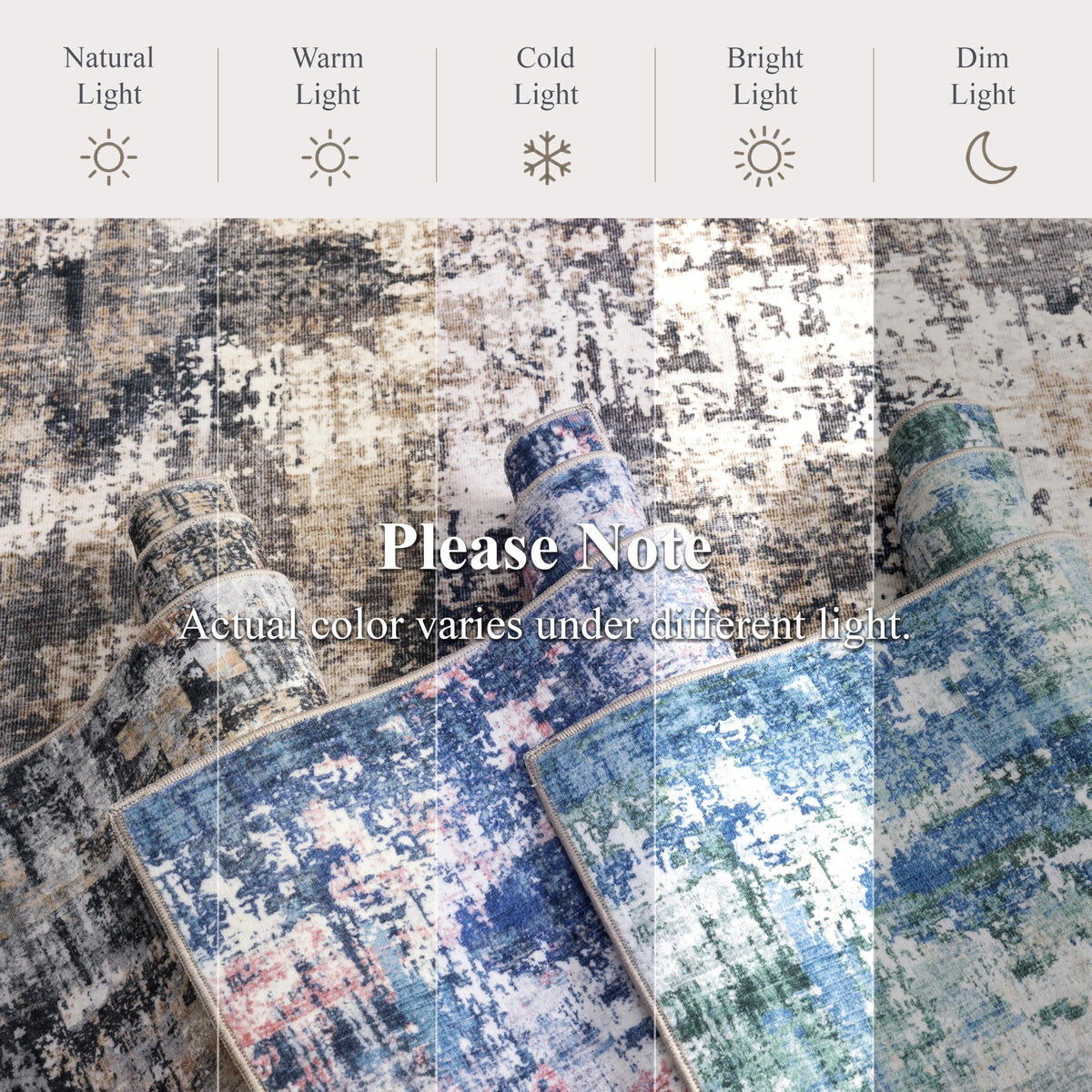 Sasttie 2x3 Entryway Area Rug, Modern Abstract Small Carpet, Pink & Blue (additional view 8)