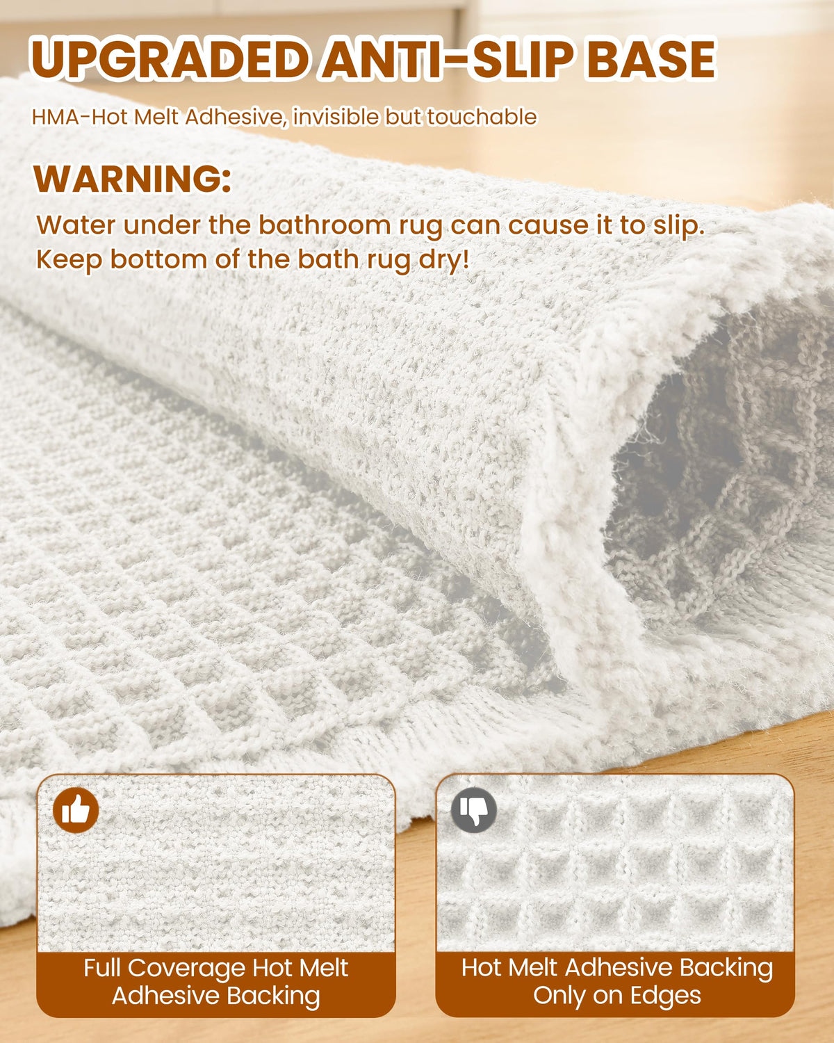 Smiry Waffle Bath Mat
