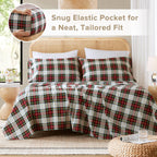 Comfort Spaces 100% Cotton Percale Sheets King Size Sheet Set, – 4 Piece (CS20-1913) (Pack of 4)