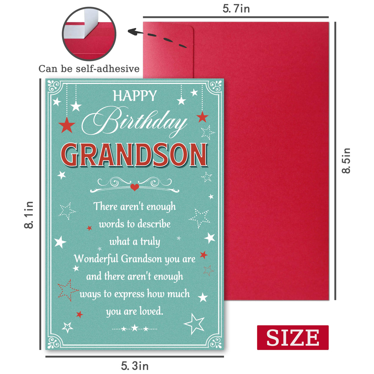 Nicavvi Birthday Card 99-102+151-156 - Grandson view 1