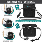 PetAmi Hands Free Dog Treat Pouch for Training and Walking - Black view 3