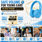 Kids Bluetooth Headphones Wireless - Blue view 2
