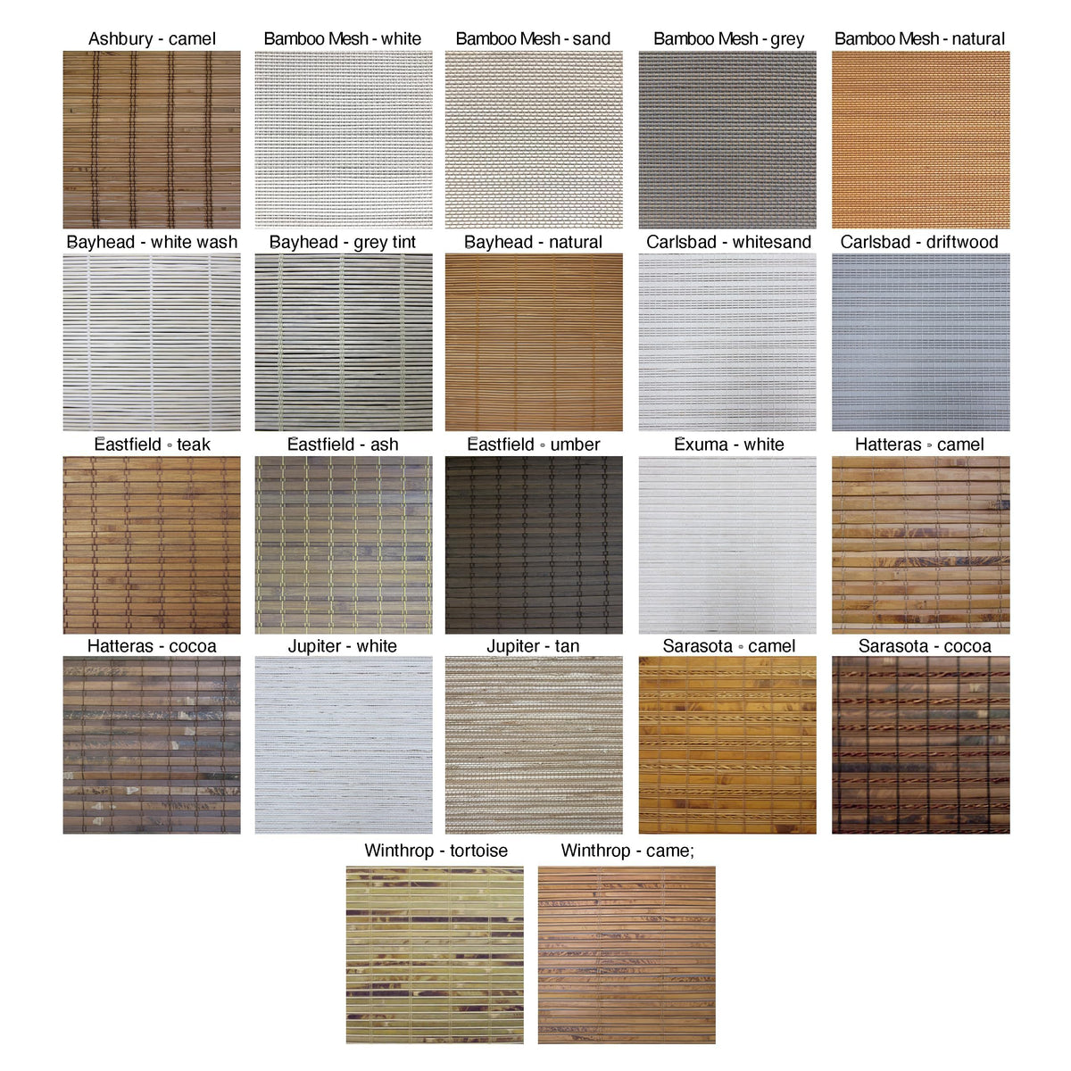 Cordless Woven Wood Roman Shades