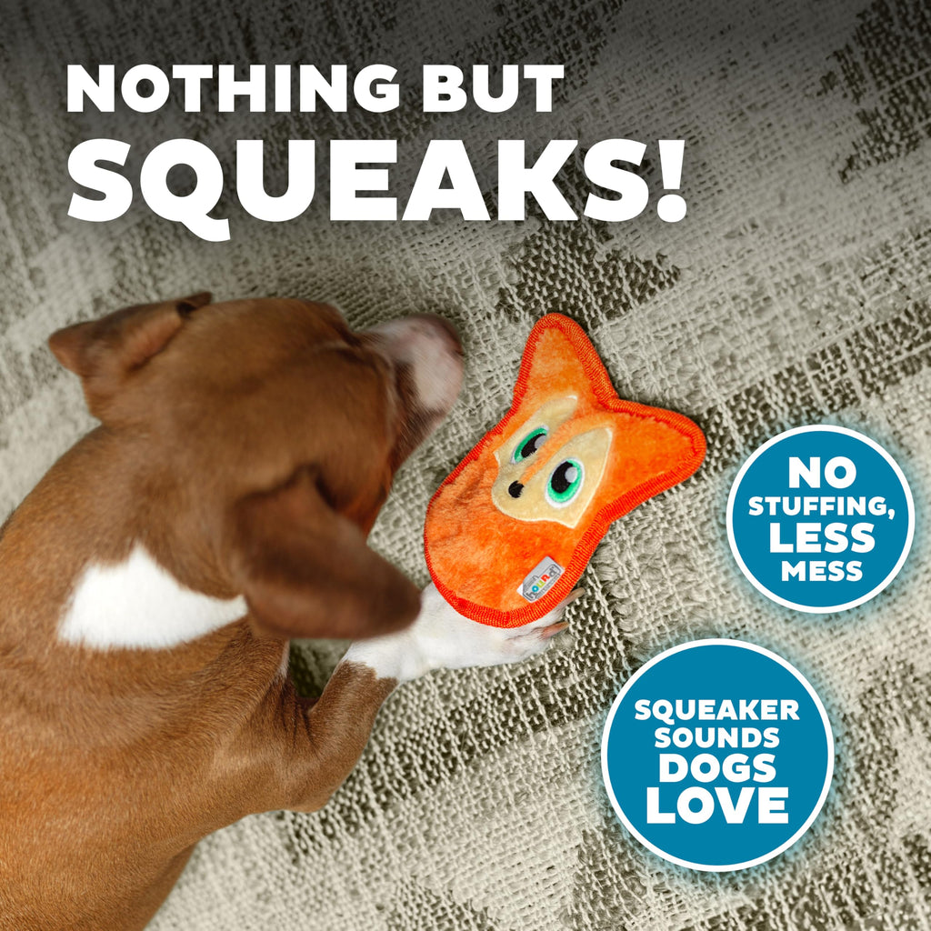 Outward Hound Durablez Minis Tough Chew Plush Squeaky Dog Toy, Fox, 6.3" (additional view 3)