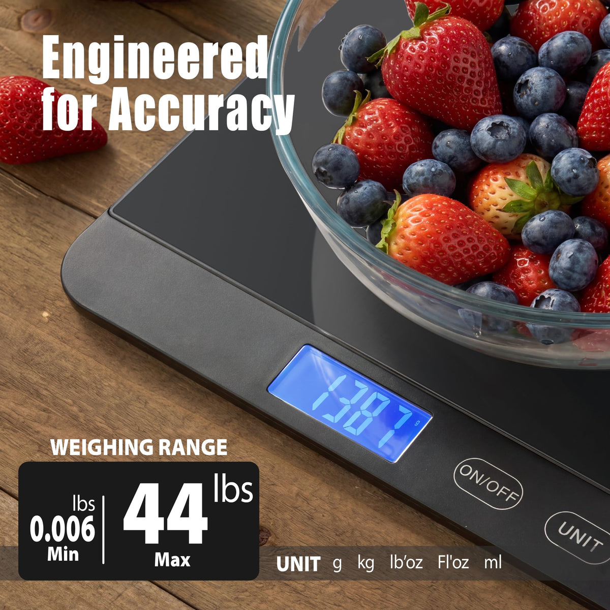 Ionsno Food Scale 44lb/20kg - #01 Black / Large view 2