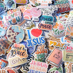 130Pcs God is Greater Sticker Pack by Puraesla - Inspirational Christian Stickers, Bible (additional view 5)