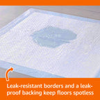 Amazon Basics Leak-Proof Dog and Puppy Potty Training Pee Pads with Quick-Dry 5-Layer Surface, Standard Absorbency