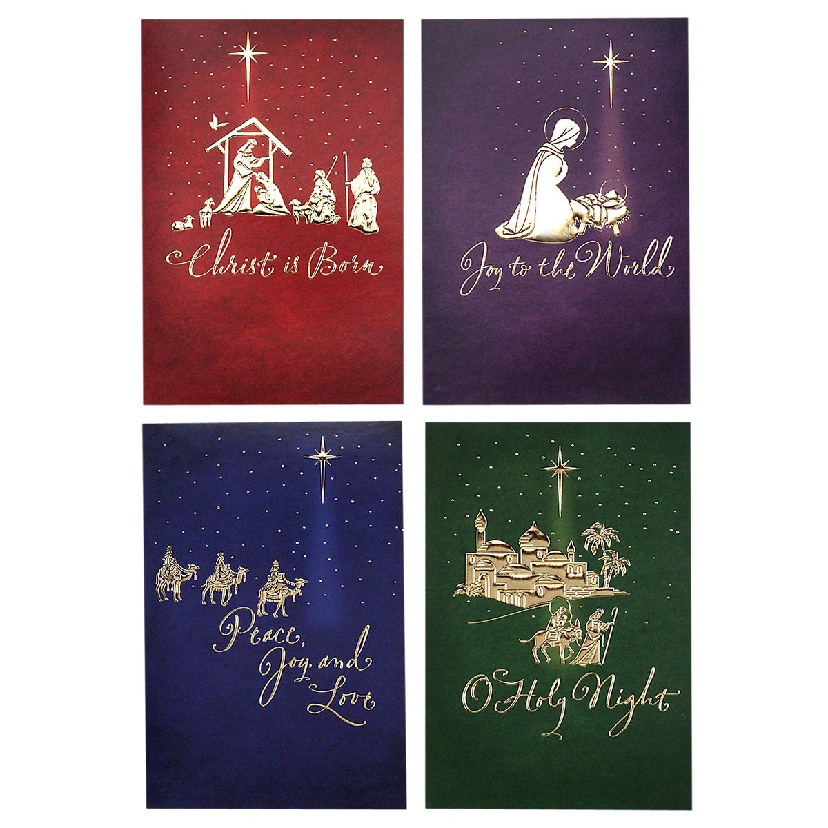 Hallmark Christmas Cards - Gold Foil Icons / Card Assortment