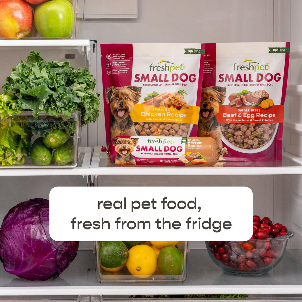 Freshpet Healthy & Natural Food for Small Dogs/Breeds, Fresh Grain Free Chicken Recipe, 1lb, Yellow (6-27975-01204-5)