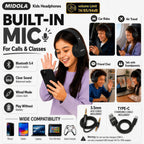 Kids Bluetooth Headphones Wireless - Black view 5