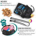 PetAmi Hands Free Dog Treat Pouch for Training and Walking - Black view 1