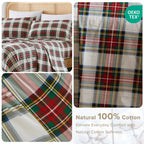 Comfort Spaces 100% Cotton Percale Sheets King Size Sheet Set, – 4 Piece (CS20-1913) (Pack of 4)