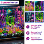 Ameliade Artificial Aquarium Plastic Plants Fish Tank Decorations, 25PCS (additional view 5)