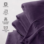 Utopia Bedding 100% Cotton Thermal Blanket Soft - Plum / Twin view 4