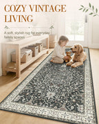 OLANLY Soft Non Slip Carpet - Black / 3' x 6' (Runner) view 2