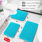 OLANLY Bathroom Runner Rugs 47x20, Extra Soft Absorbent Chenille Bath Rugs (additional view 1)