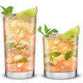 JoyJolt Alain Drinking Glasses Set of 8 Glass Tumblers. Highball 14oz Bar Glasses and