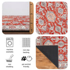 Keen Home Design Vintage Washable Runner Rug, Non-Slip Low Pile, 2x7 - Terracotta/Rust view 6