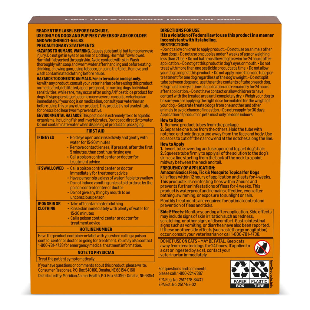 Amazon Basics Preventative Flea, Tick & Mosquito Topical Treatment for Large Dogs (21-55 (additional view 8)
