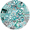Love and Care Ovarian Cancer Patient Stickers,50PCs,Ovarian Cancer Festival Laptop Decals