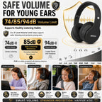 Kids Bluetooth Headphones Wireless - Black view 2