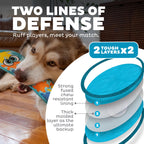 Outward Hound Tough Skinz Durable Squeaky Dog Toy with Two Tough Layers, Snake, Blue (additional view 1)