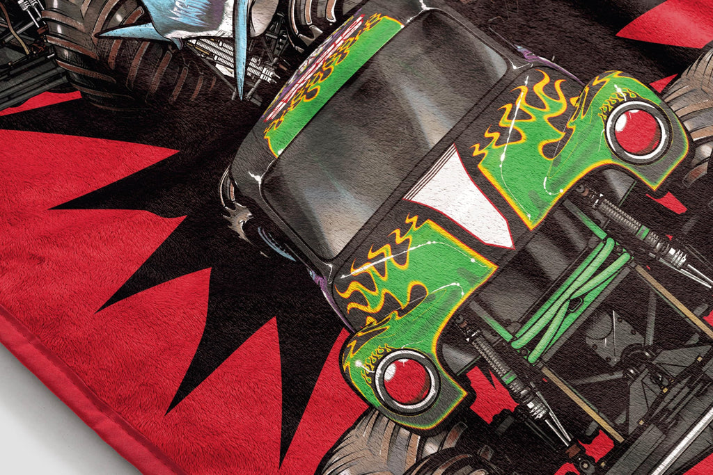 Jay Franco Kids Plush Throw Blanket - Red - Monster Jam / 40x50 - Travel Blanket view 5