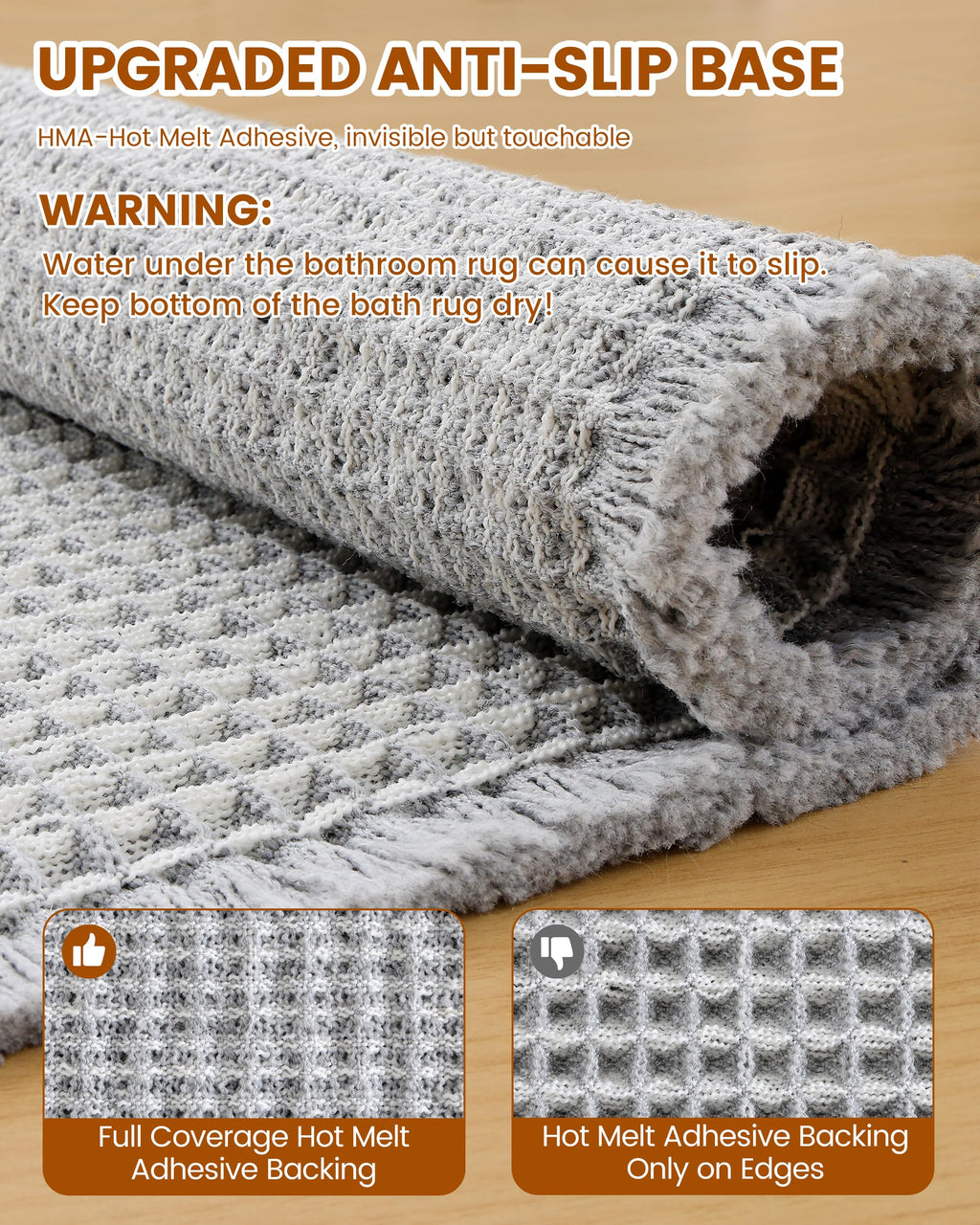 Smiry Waffle Bath Mat