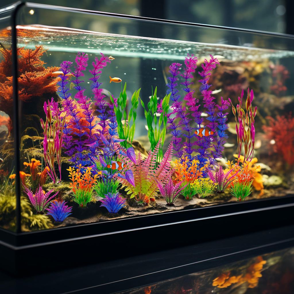 Ameliade Artificial Aquarium Plastic Plants Fish Tank Decorations, 25PCS (additional view 2)