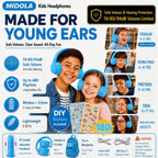 Kids Bluetooth Headphones Wireless - Blue view 1