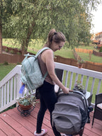 RUVALINO Diaper Bag Backpack-Multifunction Baby Travel Bag with Changing pad, Insulated Bottle Holders & Pacifier Case