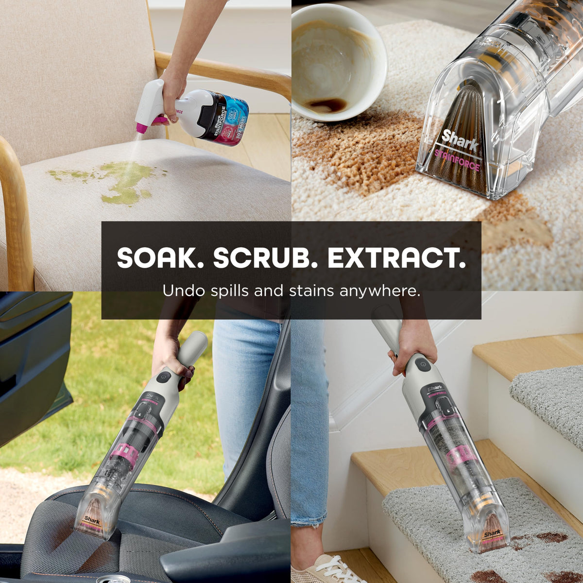 Shark StainForce Cordless Stain, Odor & Urine Remover, 1 Tool, HX095BRN (additional view 1)