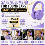 Kids Bluetooth Headphones Wireless - Light Purple view 2