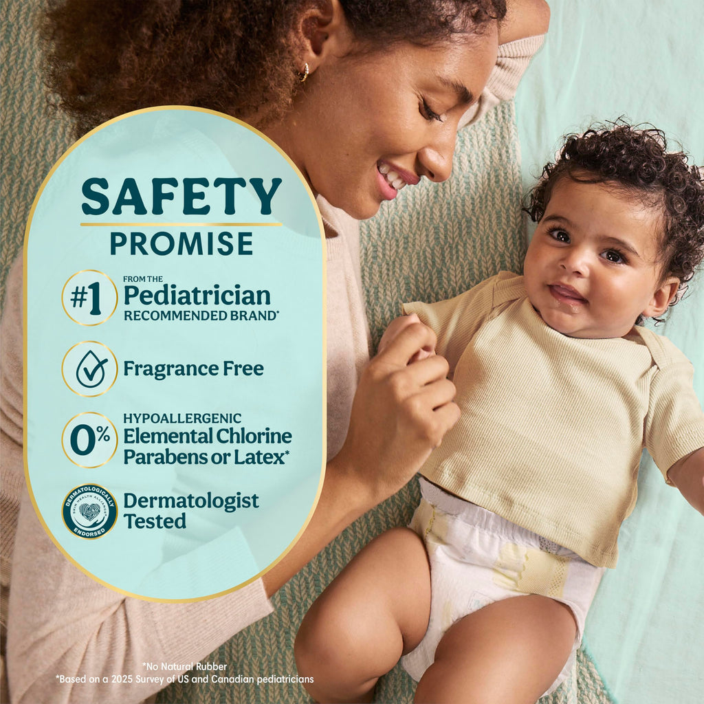 Pampers Swaddlers Diapers, Size 1 (8-14 lbs), 164 Count, Fragrance Free, Hypoallergenic, Absorbent, Pediatrician